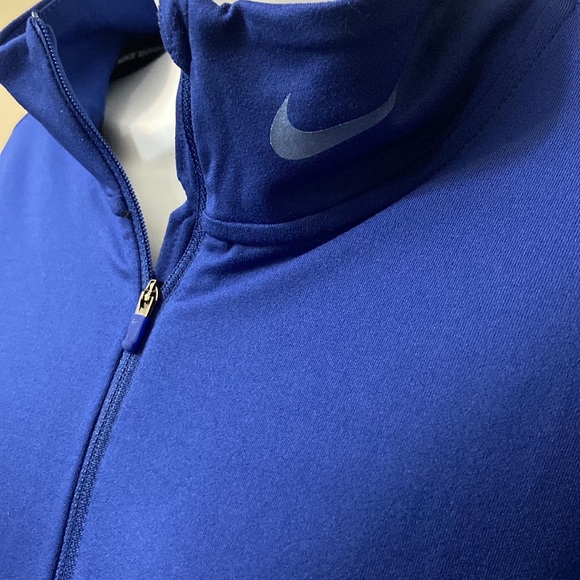 Nike Running Dri-Fit Quarter Zip Womens Royal Blue Athletic Top EUC size M - Picture 2 of 9